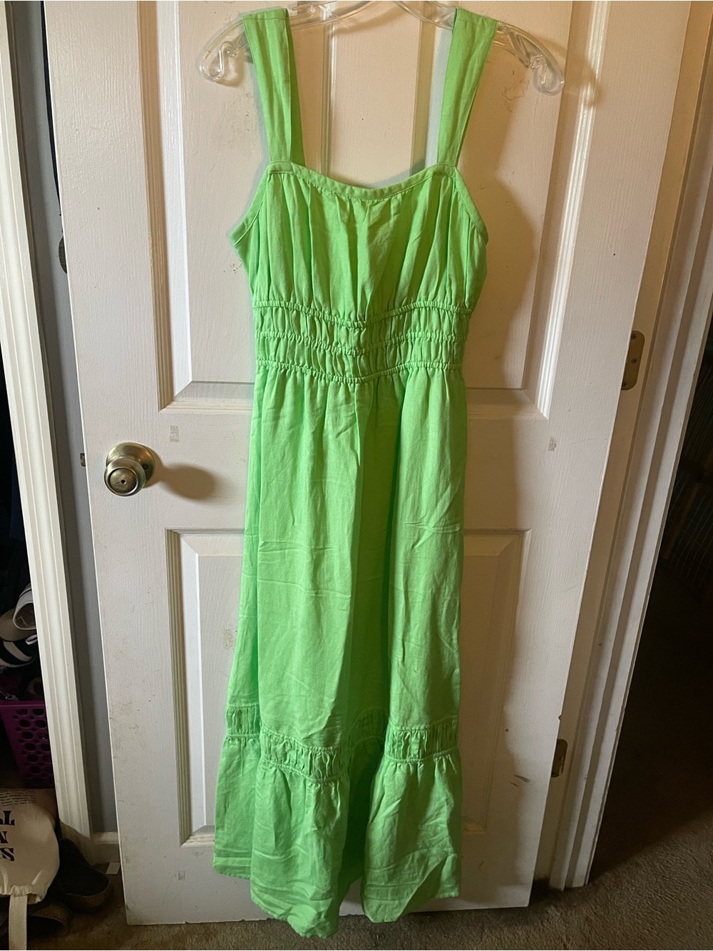 LOFT Lime Green Maxi Dress